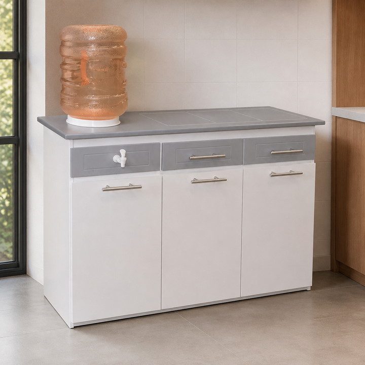 Mueble para Cocina Modelo Paloma Gris - ambientado en cocina