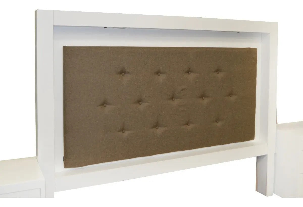 Cabecera Modelo Chiapas King Size Blanca - producto completo en fondo blanco