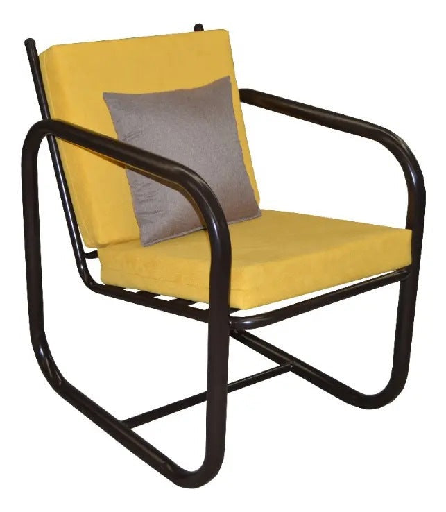 Sillon Modelo Miranda Individual Chocolate - producto completo en fondo blanco