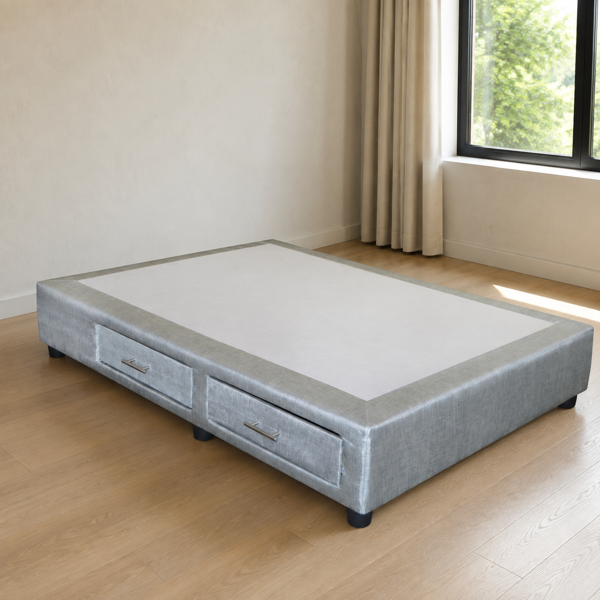 Base para Cama Modelo Plus Cajones Individual Tela - portada ambientada verificada