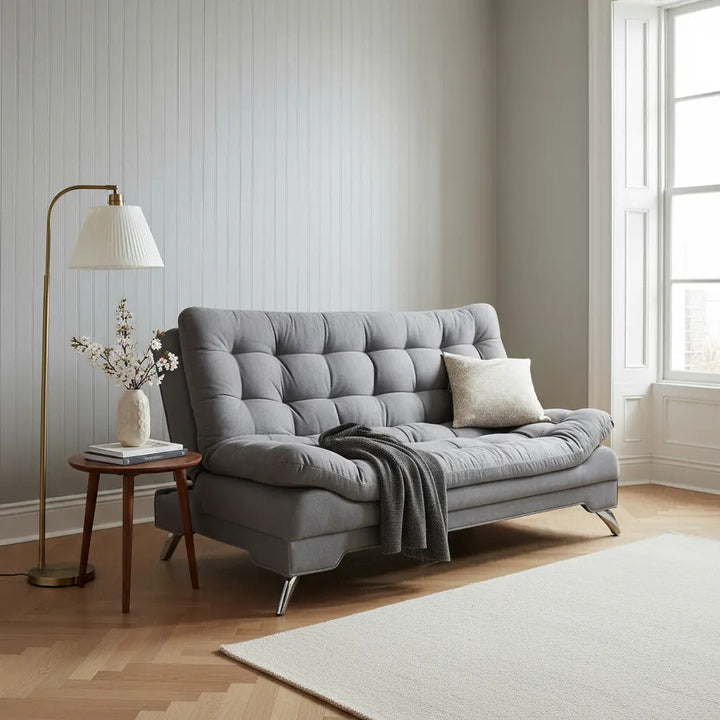 Sofa Cama Modelo Canoa Gris - Sofá Cama Modelo Canoa Gris - producto ambientado