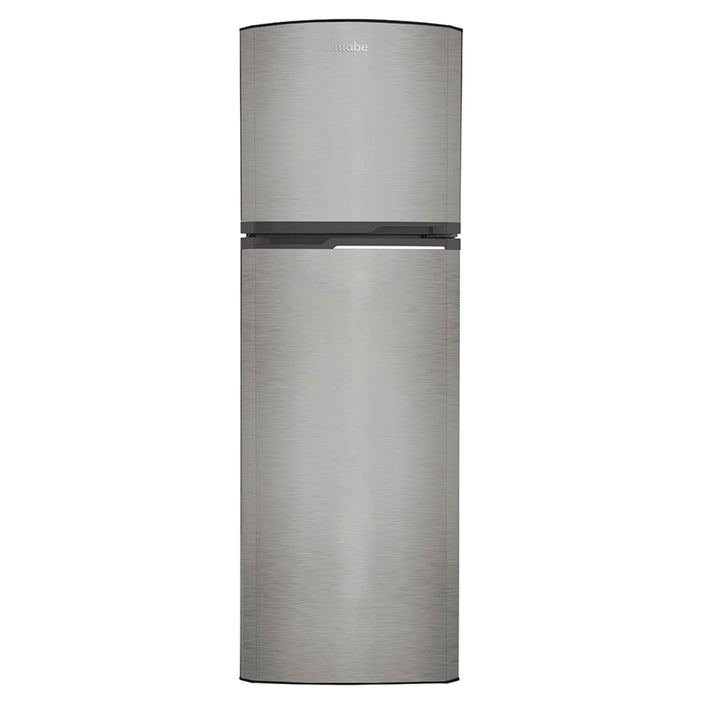 Refrigerador Mabe RMA250PVMRM0 Inox Mate, vista frontal con congelador superior