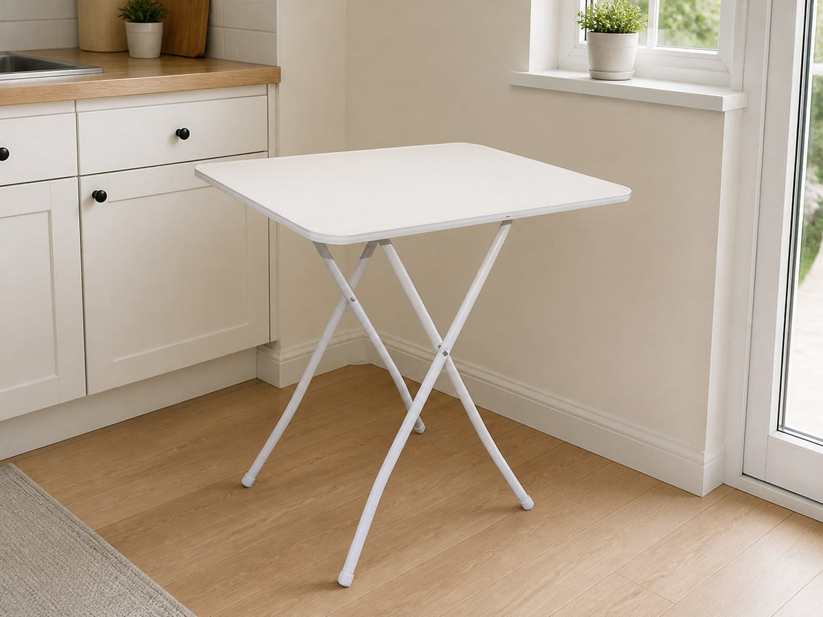 Mesa Plegable Modelo Blanca Pata Blanca - portada ambientada verificada