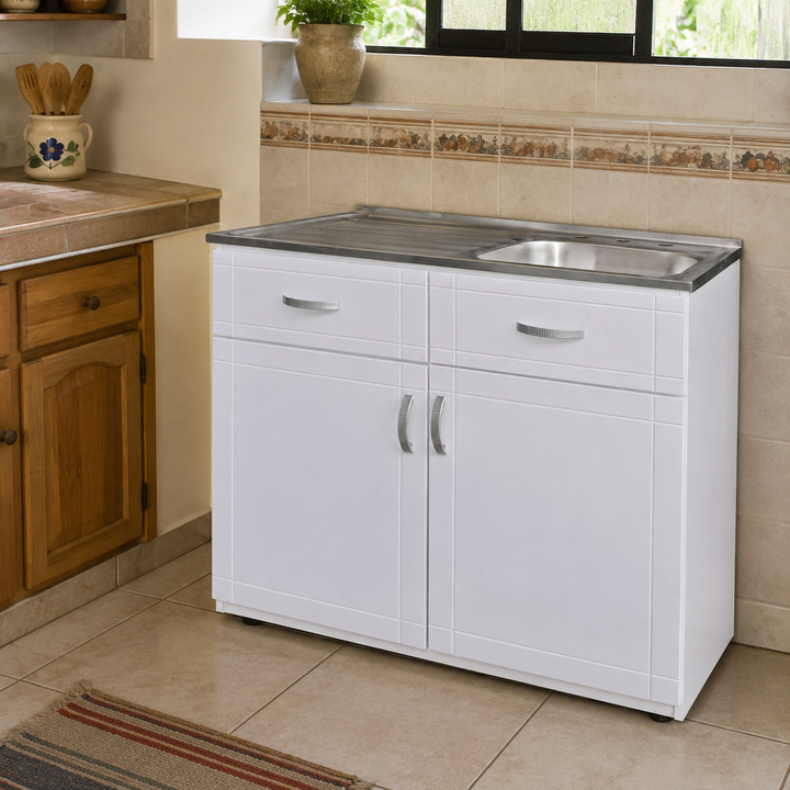 Fregadero Modelo Cartagena Blanco - producto ambientado