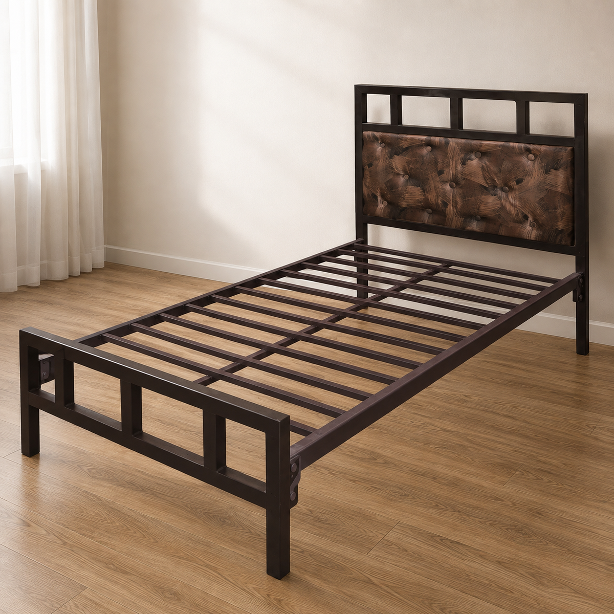 Cama Modelo Berlina Matrimonial Chocolate - portada ambientada