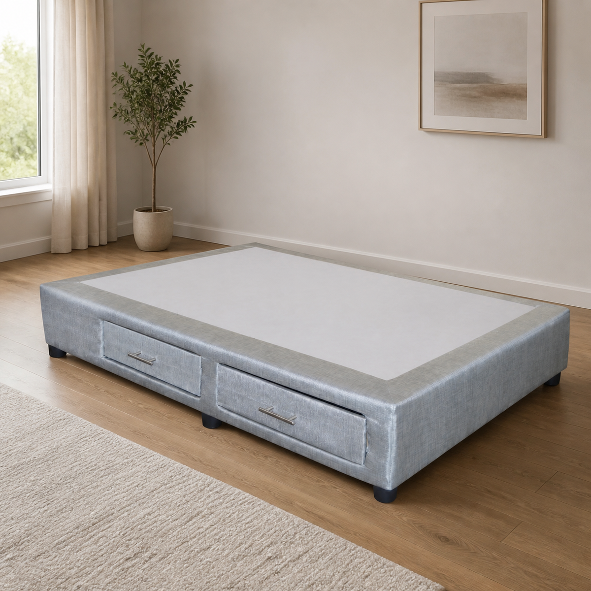 Base para Cama Modelo Plus Cajones King Size Tela - portada ambientada verificada