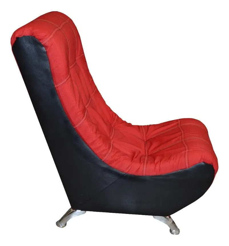 Sillon Modelo Francia Rojo con Chocolate - producto completo en fondo blanco