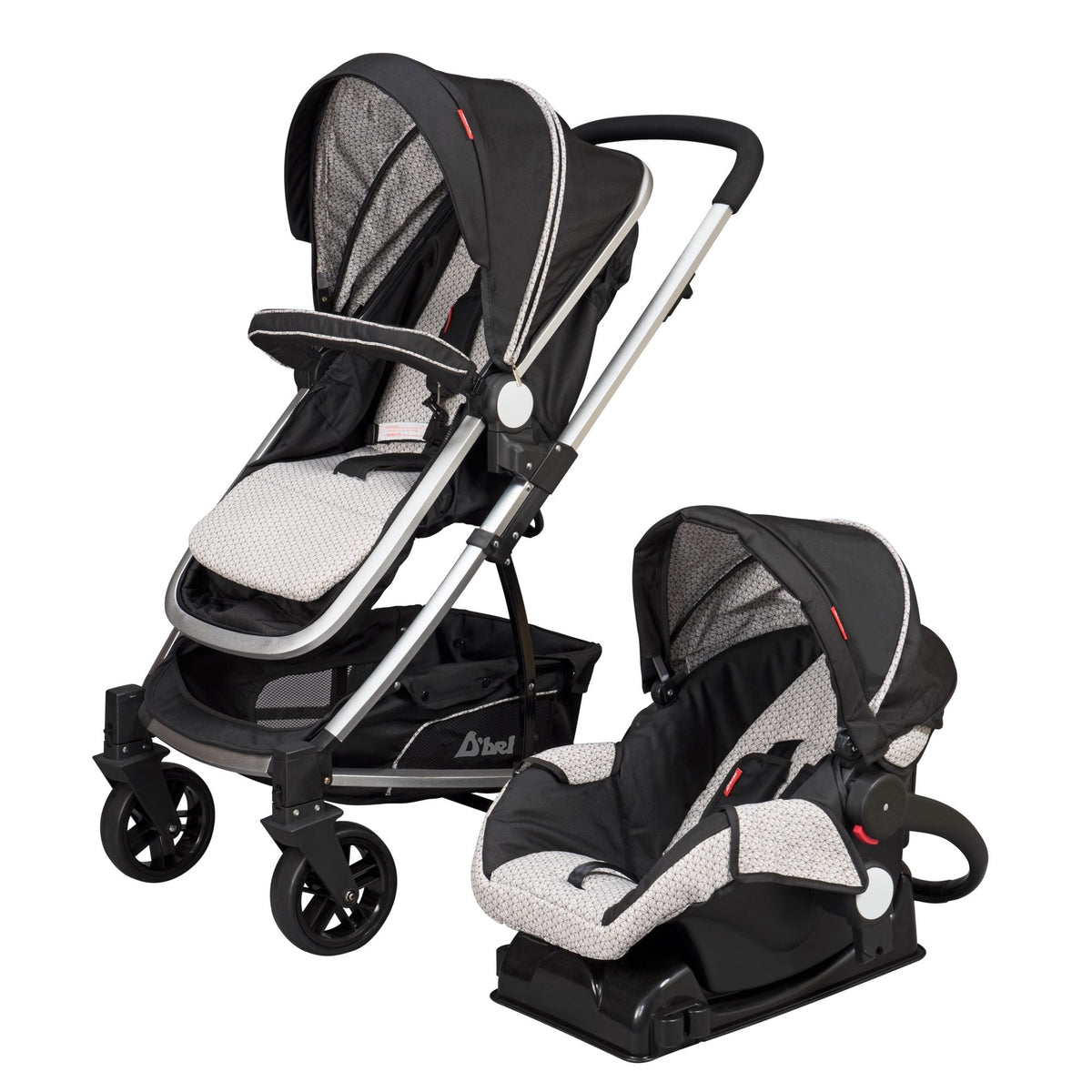 Carriola D'Bebé Modelo Travel System Crown - vista principal exacta con autoasiento