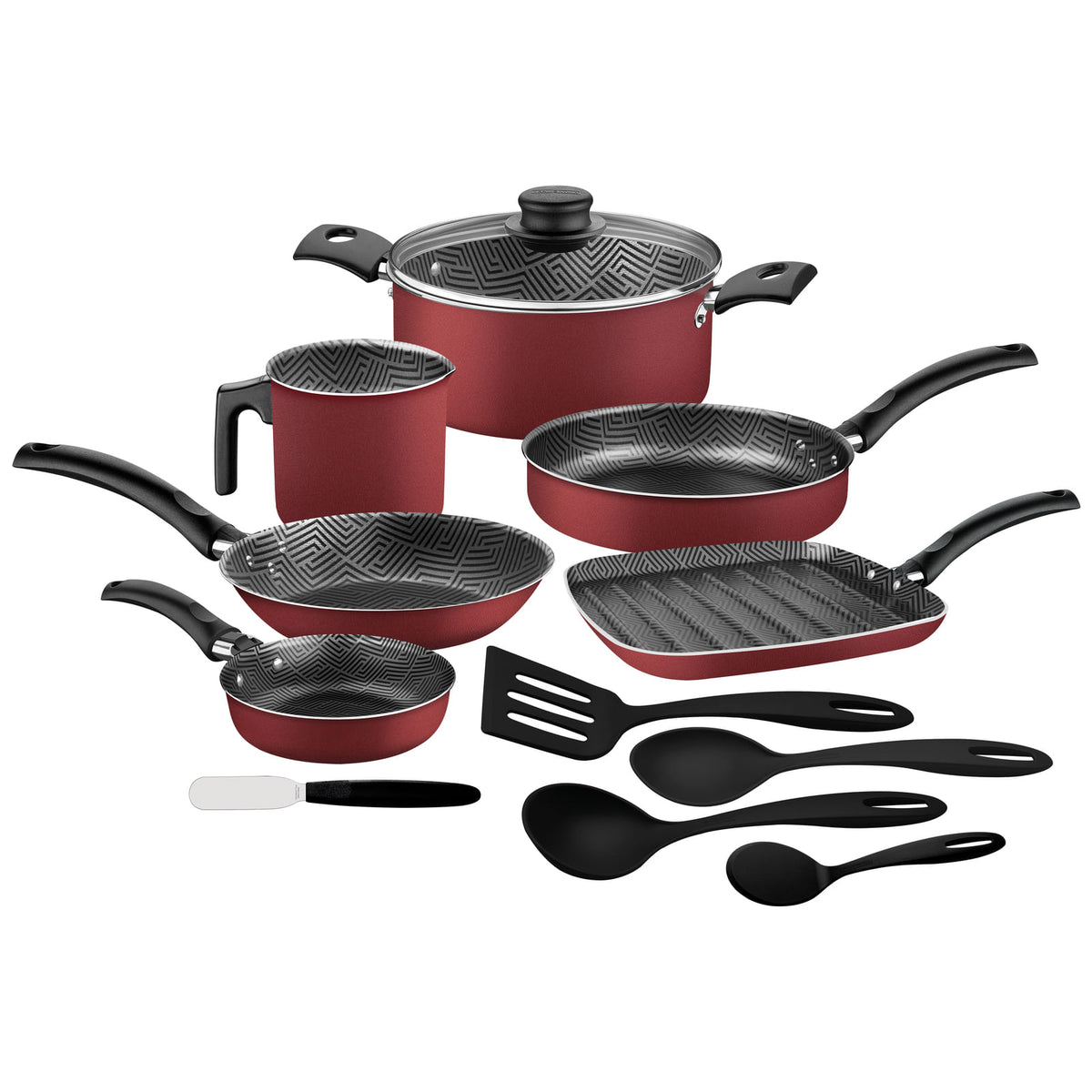 Batería de Cocina Tramontina Modelo Ankara 12 Piezas - vista principal del juego completo