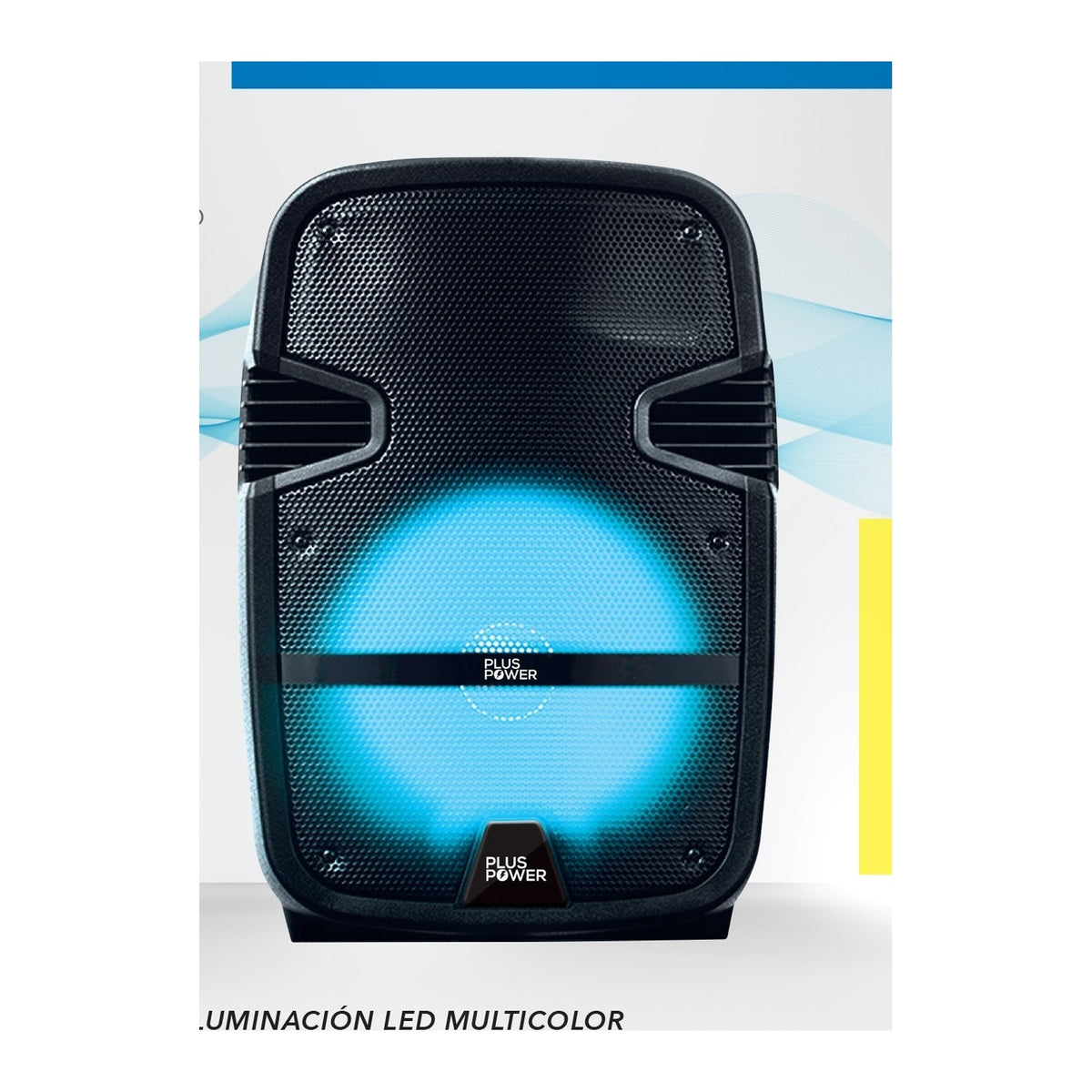Bafle Amplificado Plus Power Modelo PP-BAF124 - vista frontal exacta