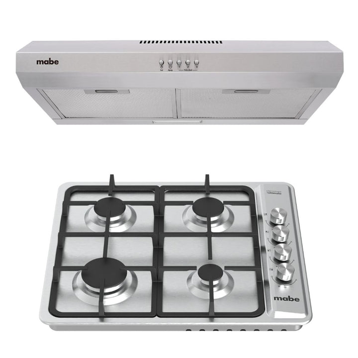 Combo Parrilla y Campana Mabe Modelo PM6040CM6040 - combo completo, vista frontal oficial