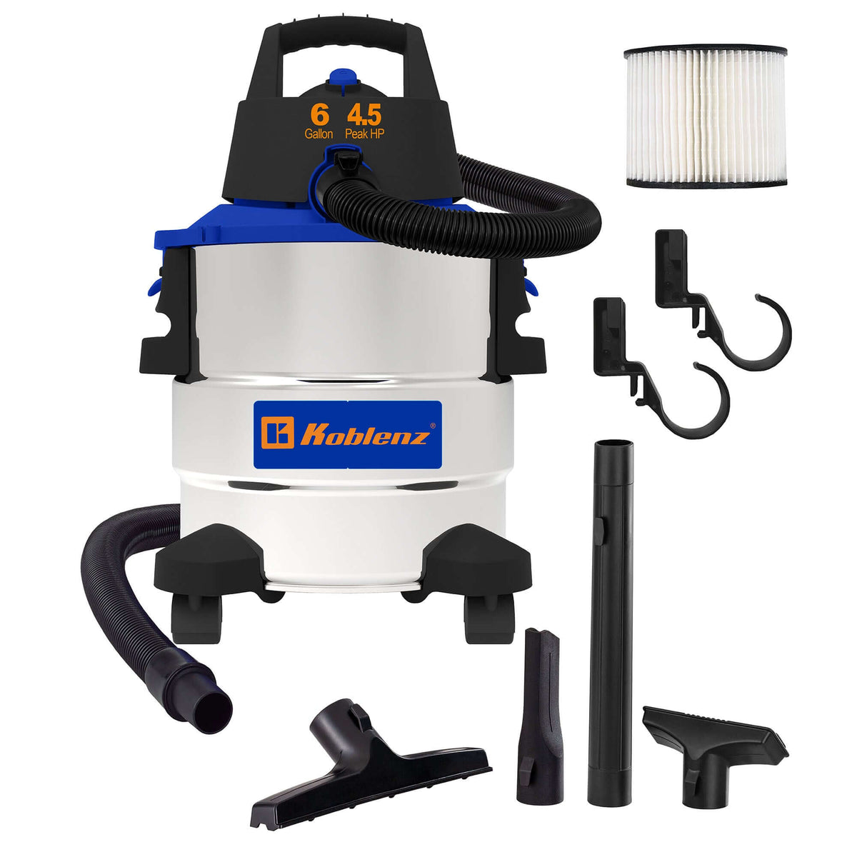 Aspiradora Koblenz Modelo WD-6 L212 SS - aspiradora con filtro y accesorios