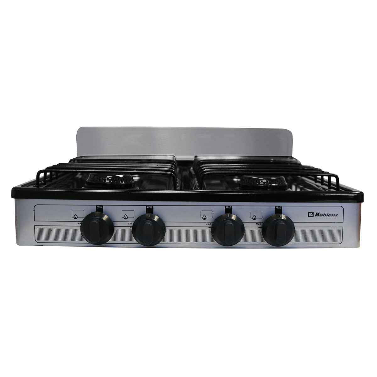 Parrilla Económica Koblenz Modelo PSK400S VICTORIA - vista frontal y cuatro perillas