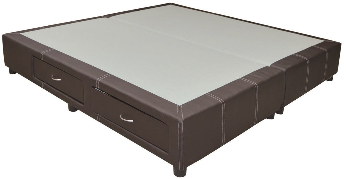 Base para Cama Modelo Plus Cajones Matrimonial Tela - producto exacto sobre fondo blanco