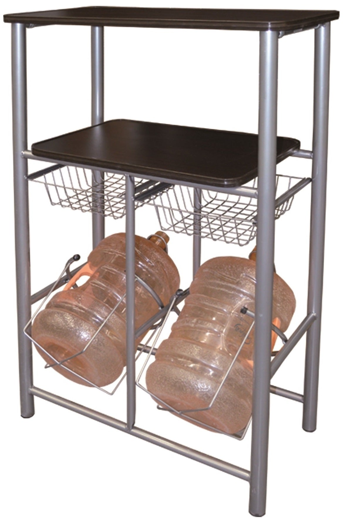 Mueble para Cocina Modelo Doble Gris/chocolate - producto completo en fondo blanco