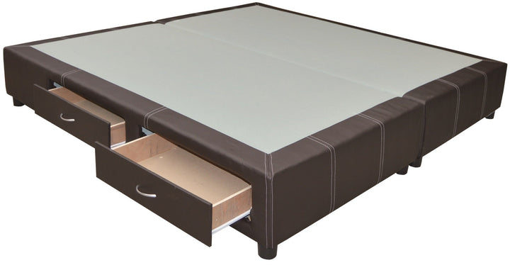 Base para Cama Modelo Plus Cajones King Size Vinil - producto exacto sobre fondo blanco