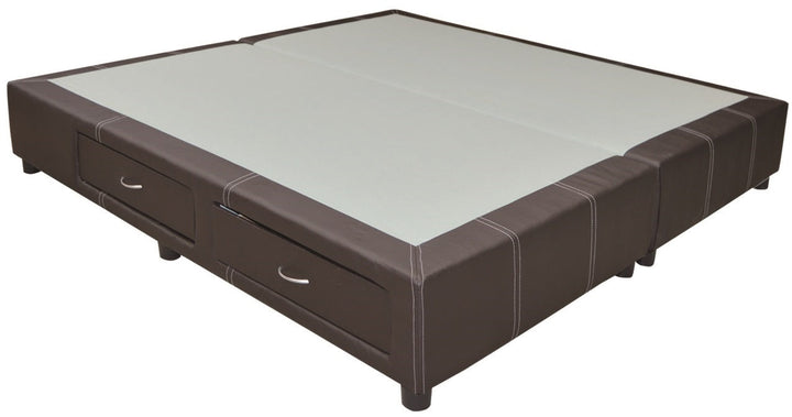Base para Cama Modelo Plus Cajones Matrimonial Vinil - producto exacto sobre fondo blanco