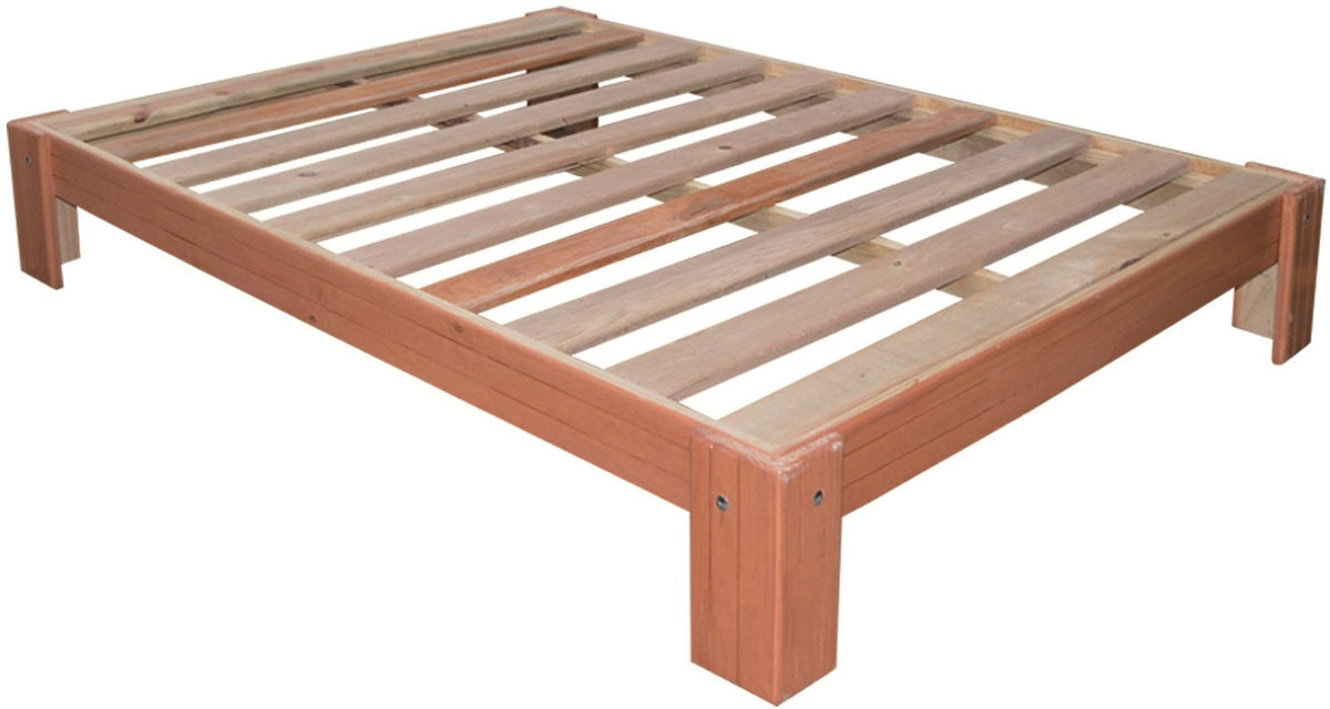 Base para Cama Modelo Egipcia Individual Caoba - producto exacto sobre fondo blanco