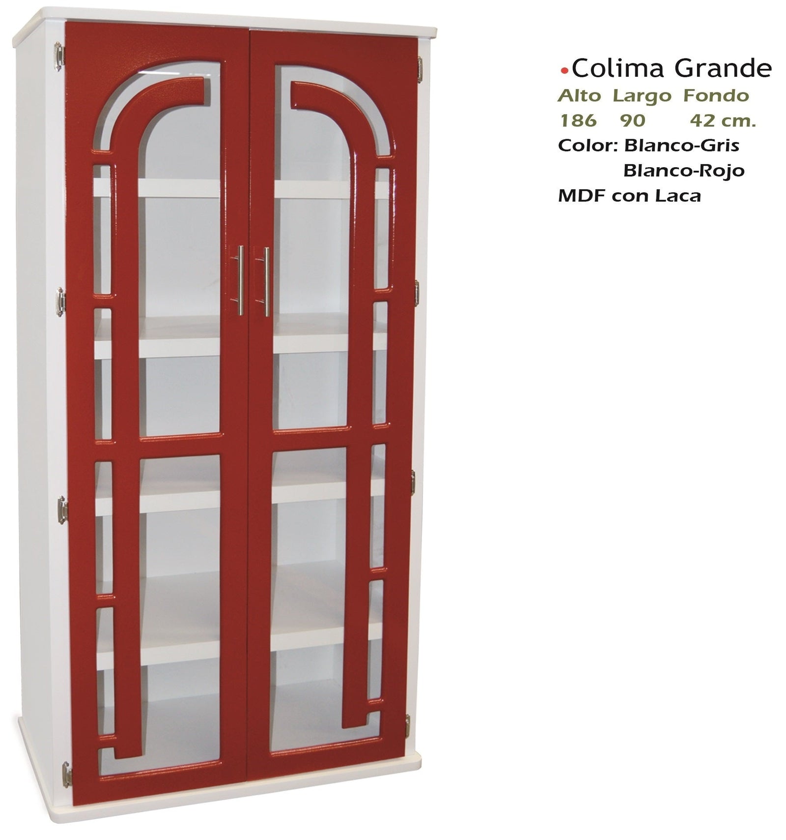 Mueble para Cocina Modelo Colima Grande Rojo - medidas aproximadas