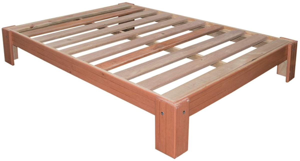 Base para Cama Modelo Egipcia Matrimonial Caoba - producto exacto sobre fondo blanco