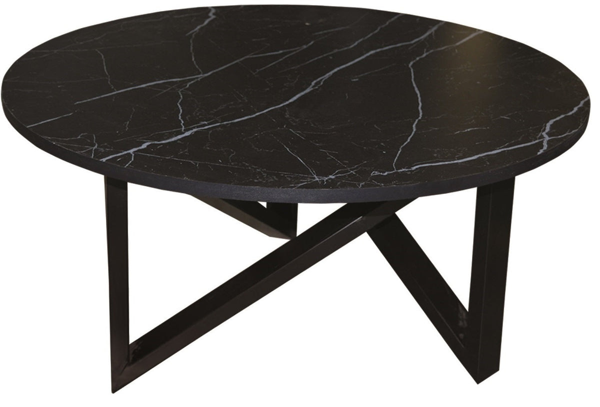 Mesa de Centro Modelo Viena Mármol Negro - producto exacto sobre fondo blanco