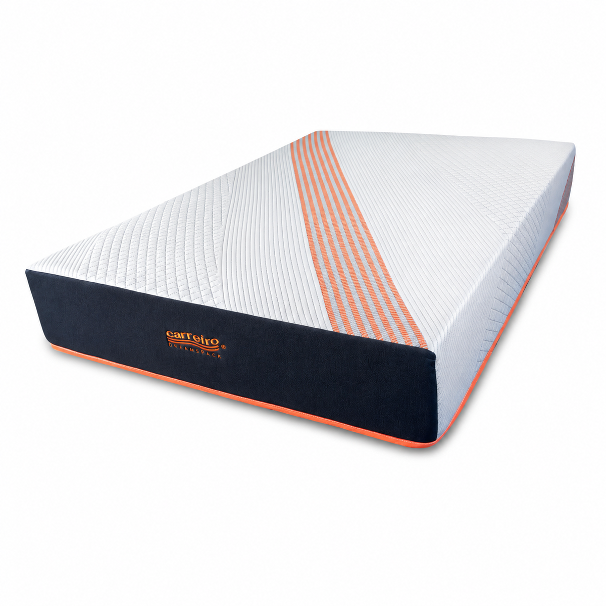 Colchón Carreiro Modelo Naranja Resortes Matrimonial - producto exacto sobre fondo blanco