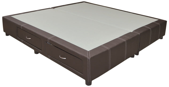 Base para Cama Modelo Plus con Cajones Individual Vinil - producto exacto sobre fondo blanco