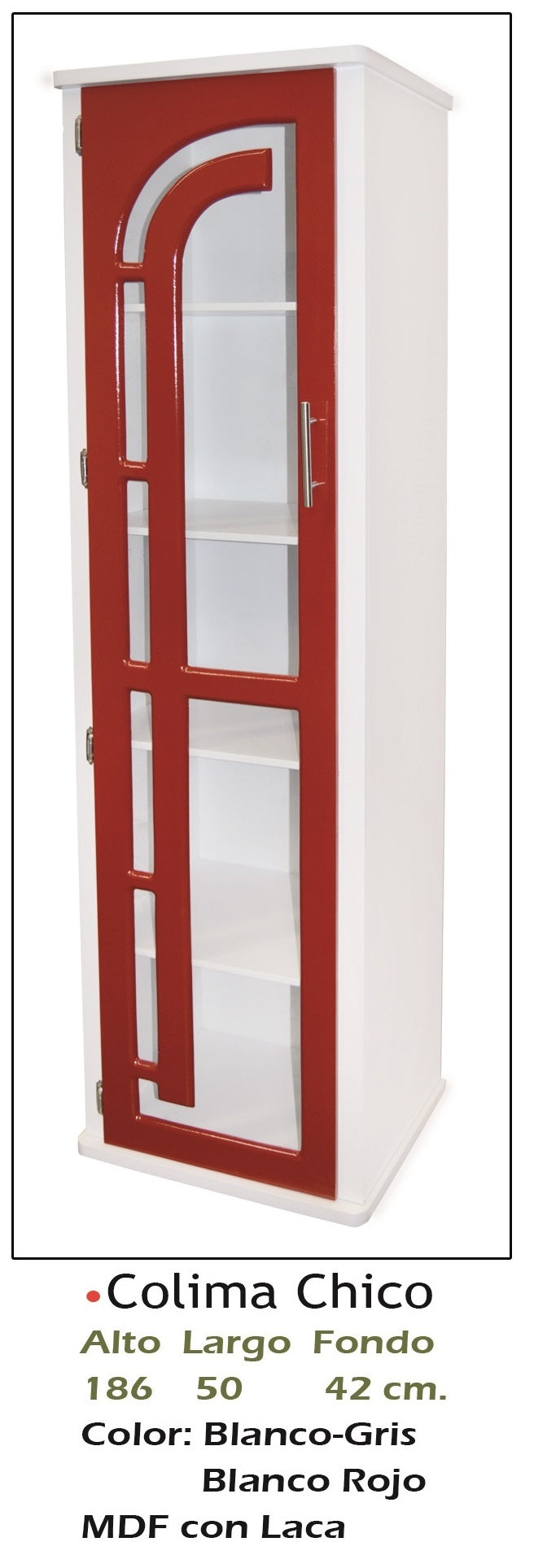 Mueble para Cocina Modelo Colima Chico Rojo - medidas aproximadas