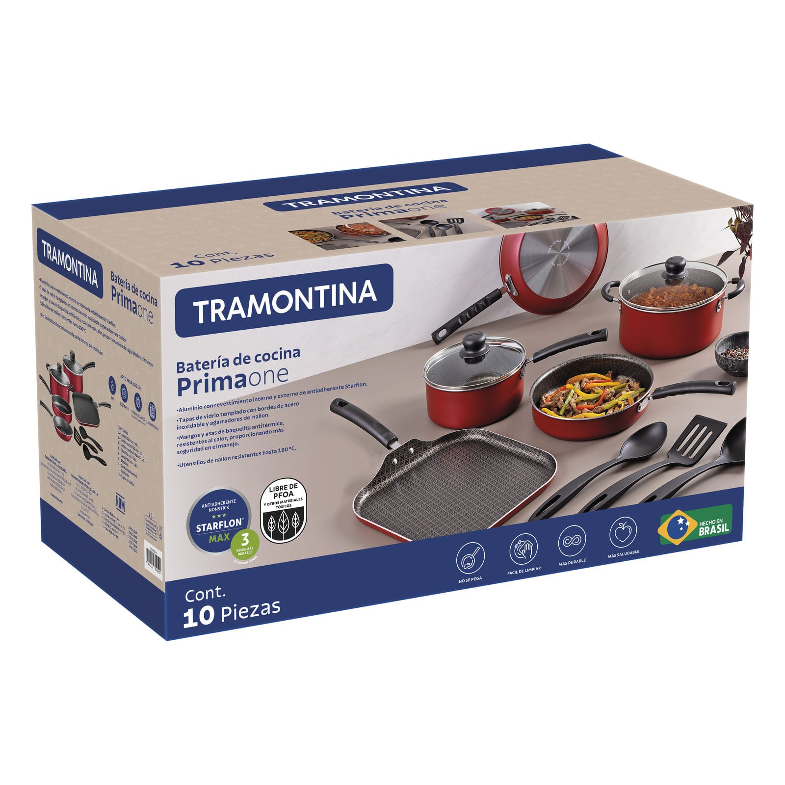 Batería de Cocina Tramontina 10 Piezas Modelo 27899329 - empaque oficial