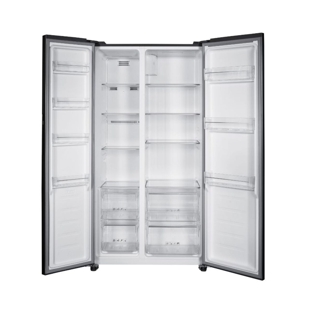 Refrigerador Mabe Modelo MSM480LKLSS0, interior abierto sin accesorios