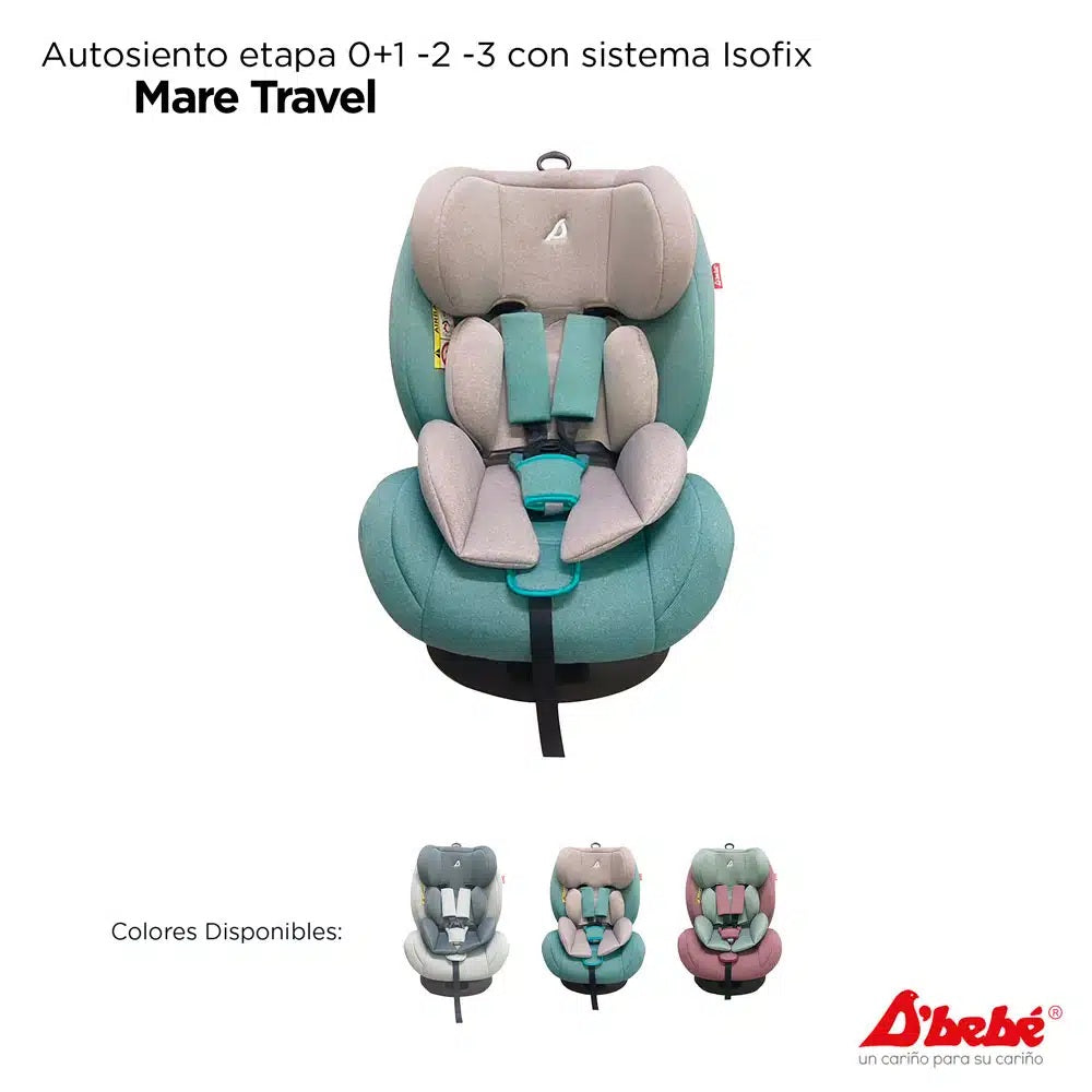 Autoasiento D'bebe Modelo Mare Travel Menta - presentación oficial
