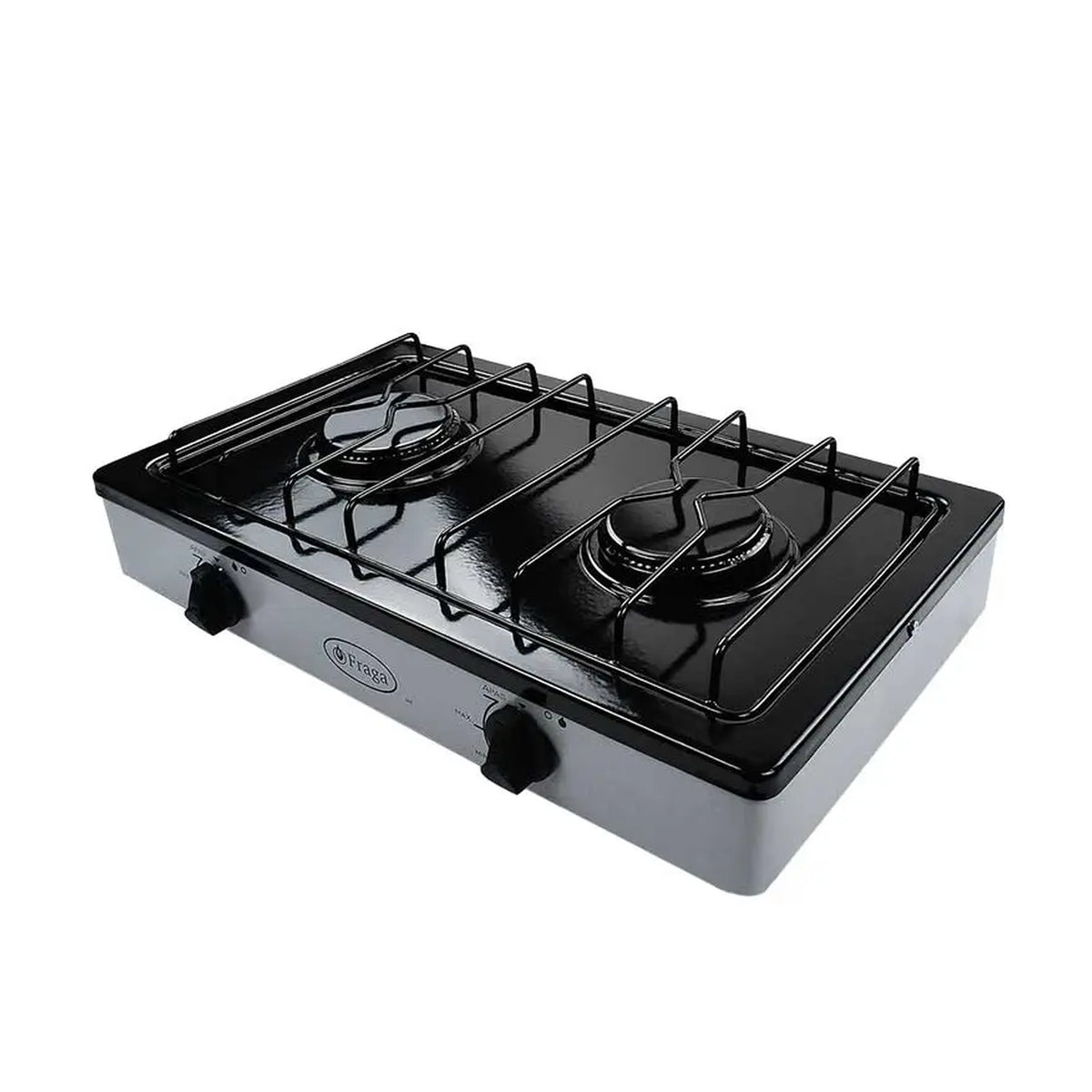 Parrilla Económica Fraga Modelo P104 Inoxidable/Gris - vista superior en ángulo