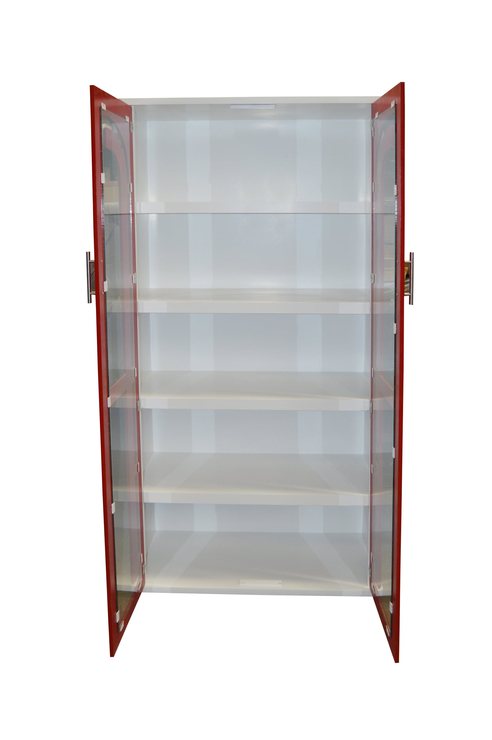 Mueble para Cocina Modelo Colima Grande Rojo - puertas abiertas e interior