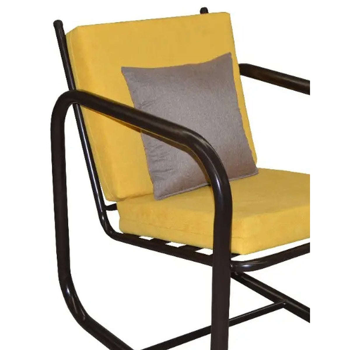 Sillon Modelo Miranda Individual Chocolate - detalle de estructura y tapizado