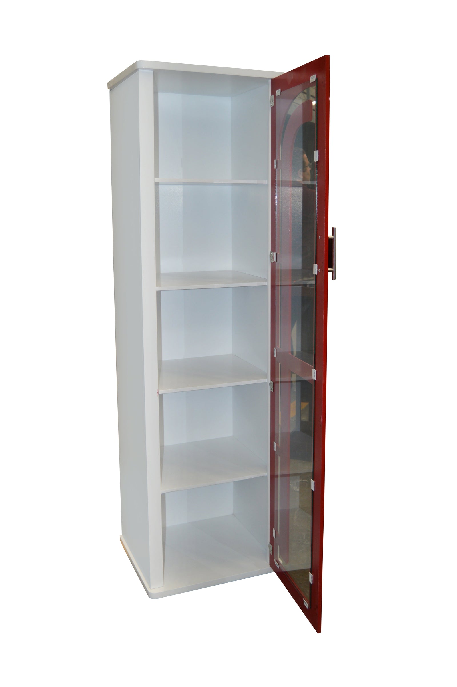 Mueble para Cocina Modelo Colima Chico Rojo - puerta abierta e interior