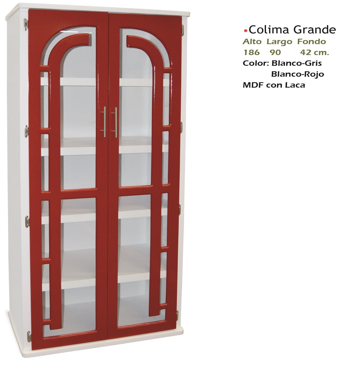 Mueble para Cocina Modelo Colima Grande Rojo - medidas aproximadas