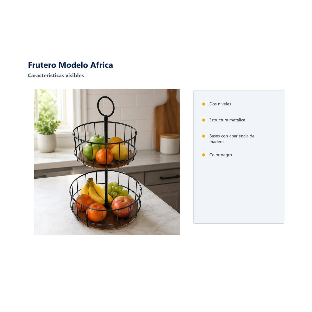 Frutero Modelo Africa - características visibles