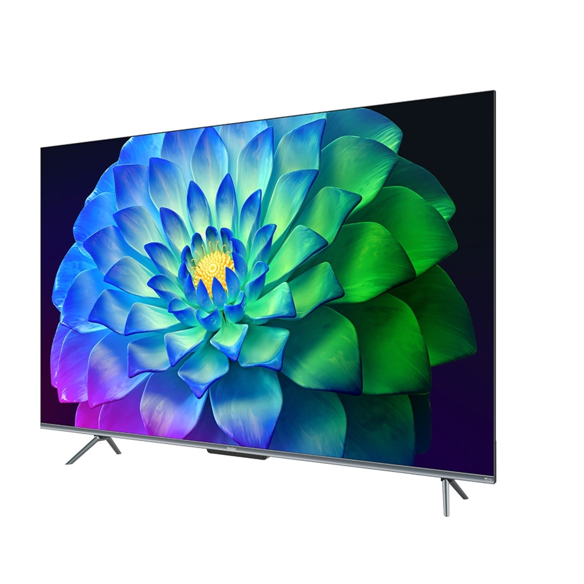 Pantalla Smart TV Haier Modelo H65P752UX - vista lateral encendida