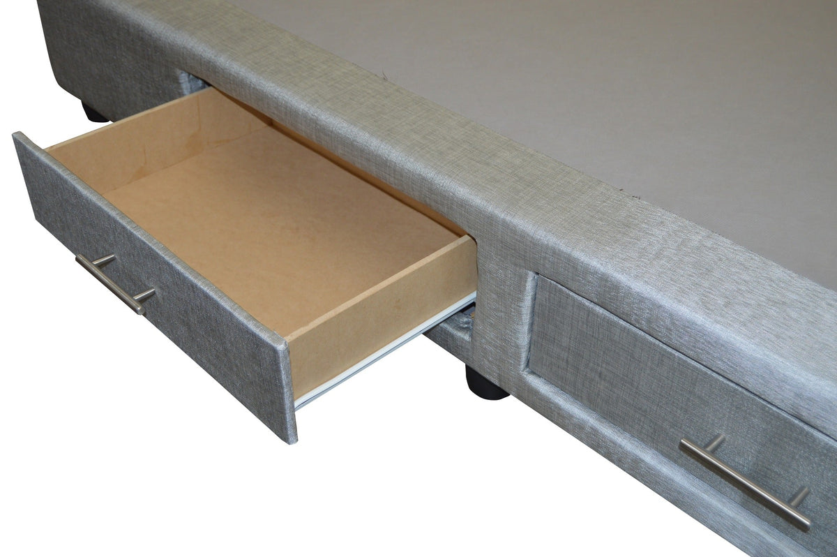 Base para Cama Modelo Plus Cajones King Size Tela - detalle del producto sobre fondo blanco