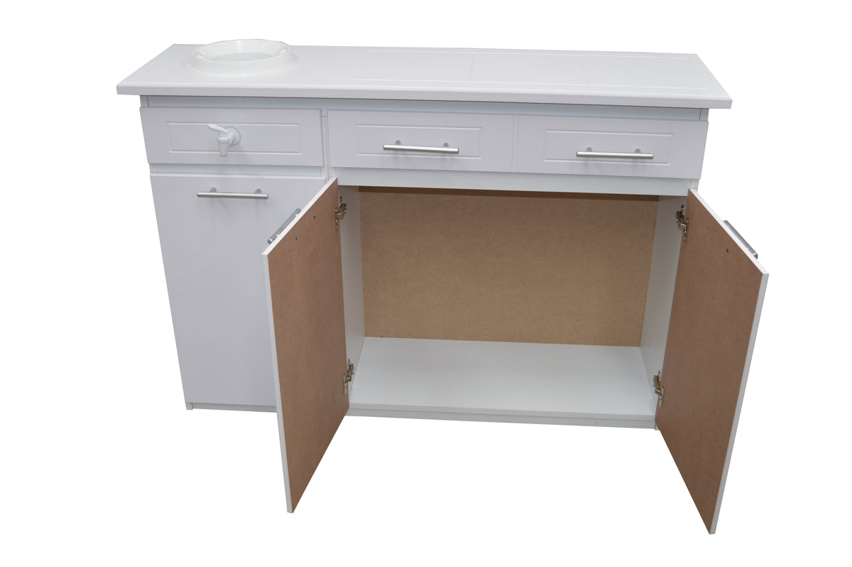 Base para Cocina Modelo Brasil Blanco - interior con puertas abiertas