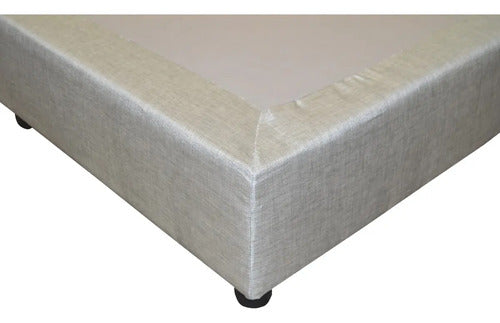 Base para Cama Modelo Plus Queen Size Tela - detalle de tapizado y esquina