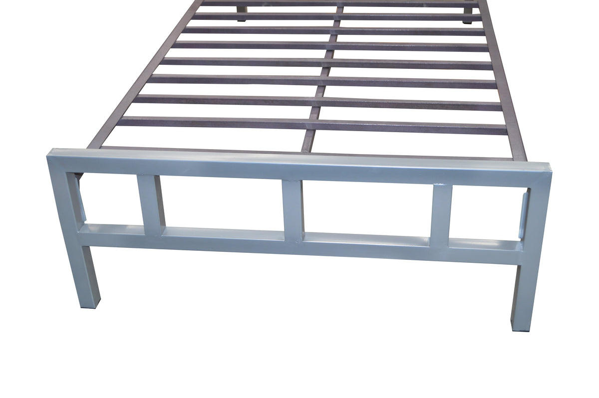 Cama Modelo Berlina Individual Gris - detail footboard