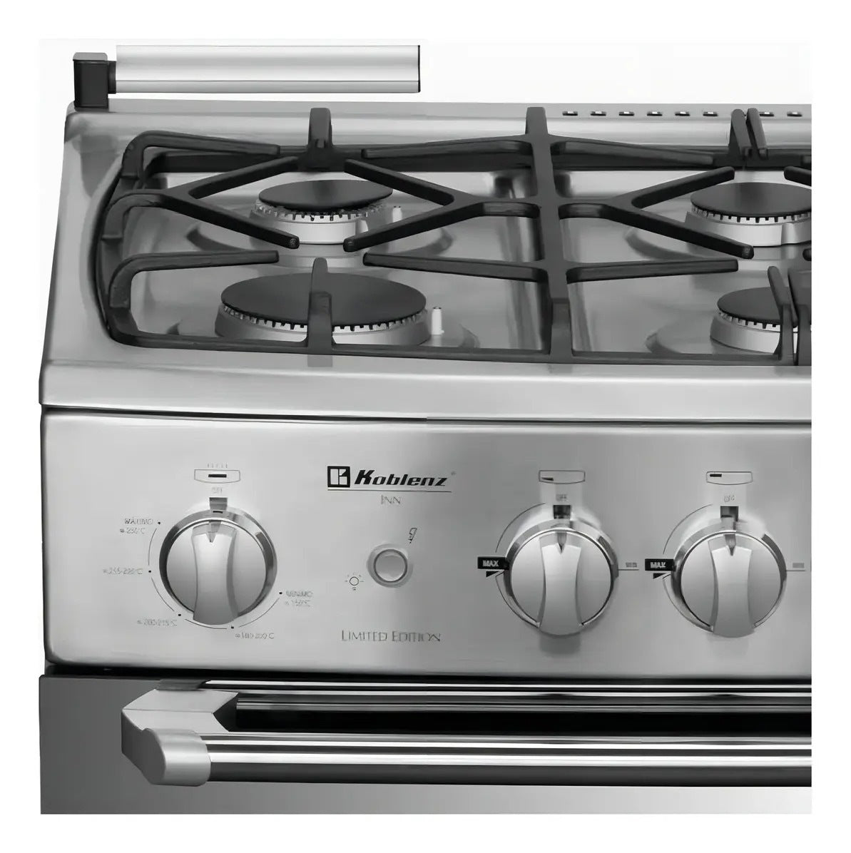 Estufa Koblenz Modelo EKE-505F INN - controles y quemadores