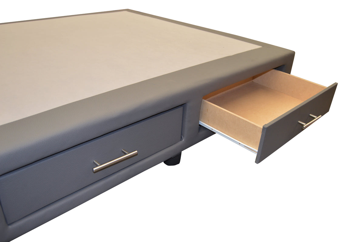 Base para Cama Modelo Plus con Cajones Individual Vinil - detalle de cajones laterales