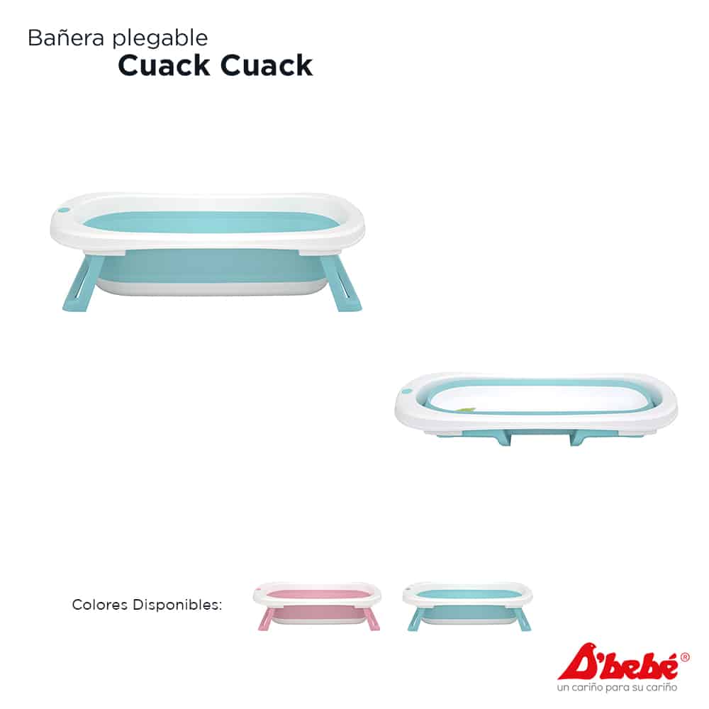 Bañera Plegable D'Bebe Modelo Cuack Baby Verde - detalle oficial del producto