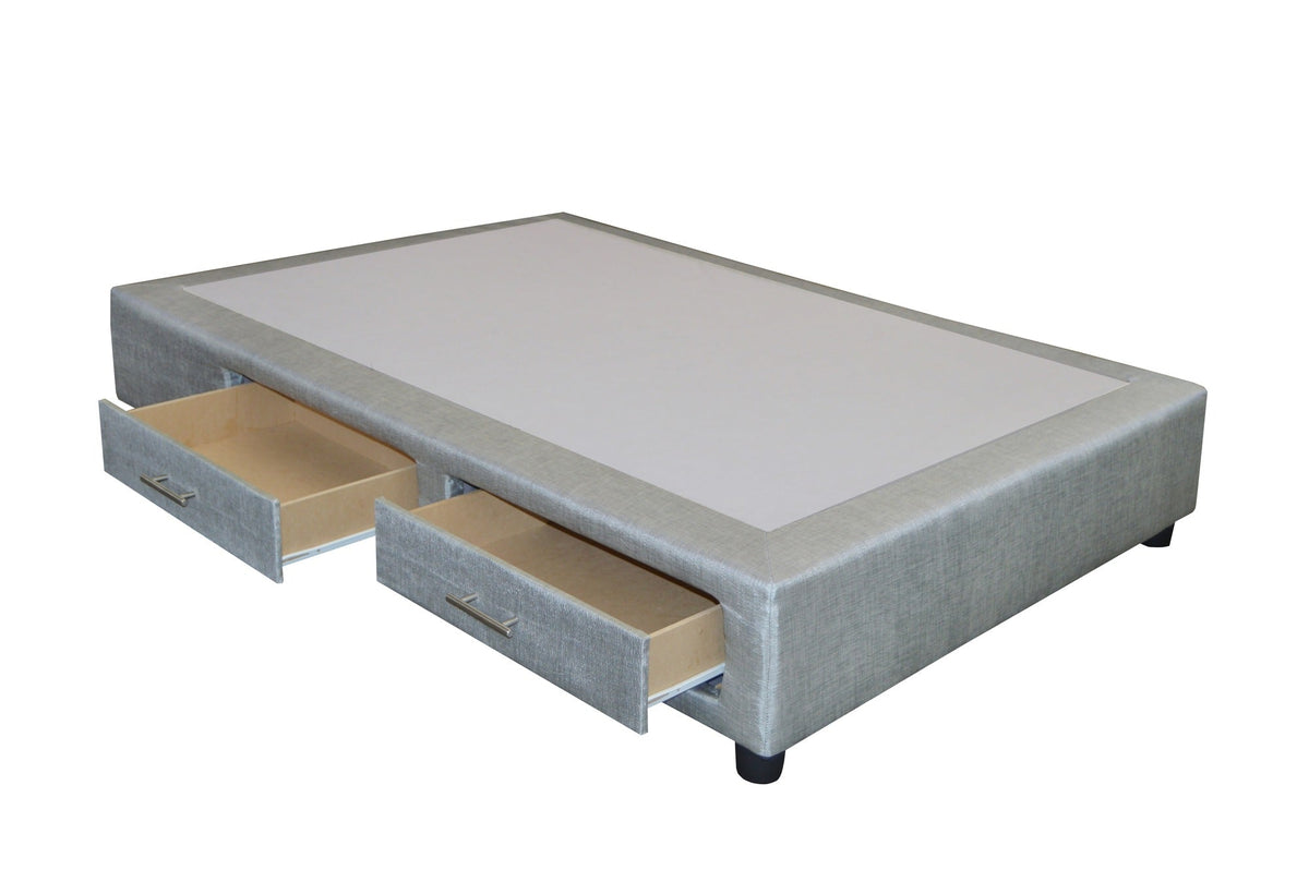 Base para Cama Modelo Plus Cajones King Size Tela - detalle del producto sobre fondo blanco