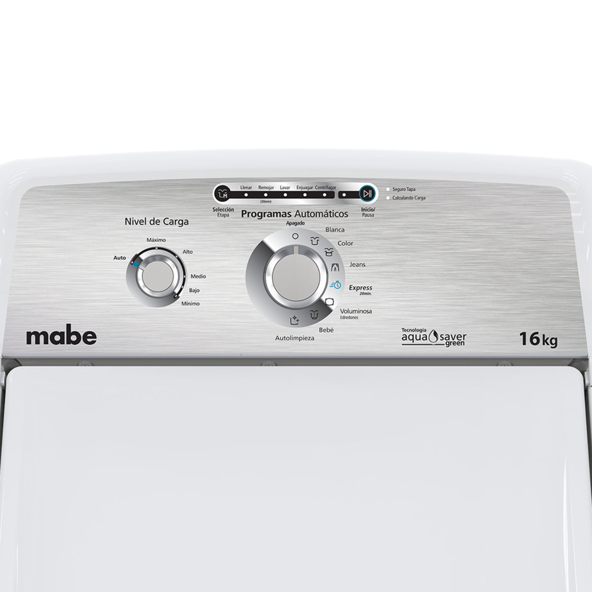 Lavadora Automática Mabe Modelo Lma76112cbab0 - vista oficial del producto