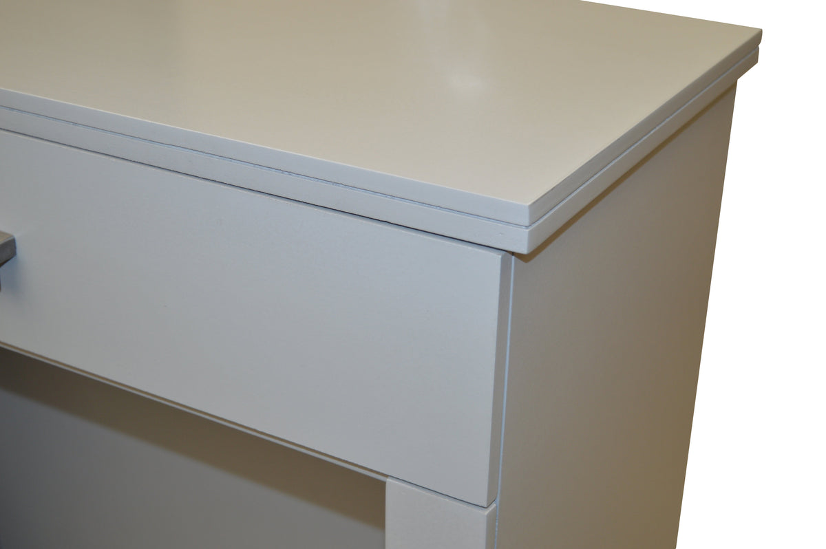 Escritorio Modelo Albany Gris - Escritorio Modelo Albany Gris - detalle de acabado