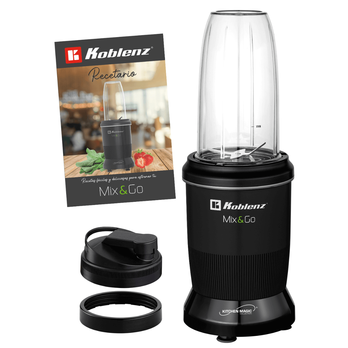 Procesador de Alimentos Koblenz Modelo BKM-800 Mix - equipo y accesorios incluidos