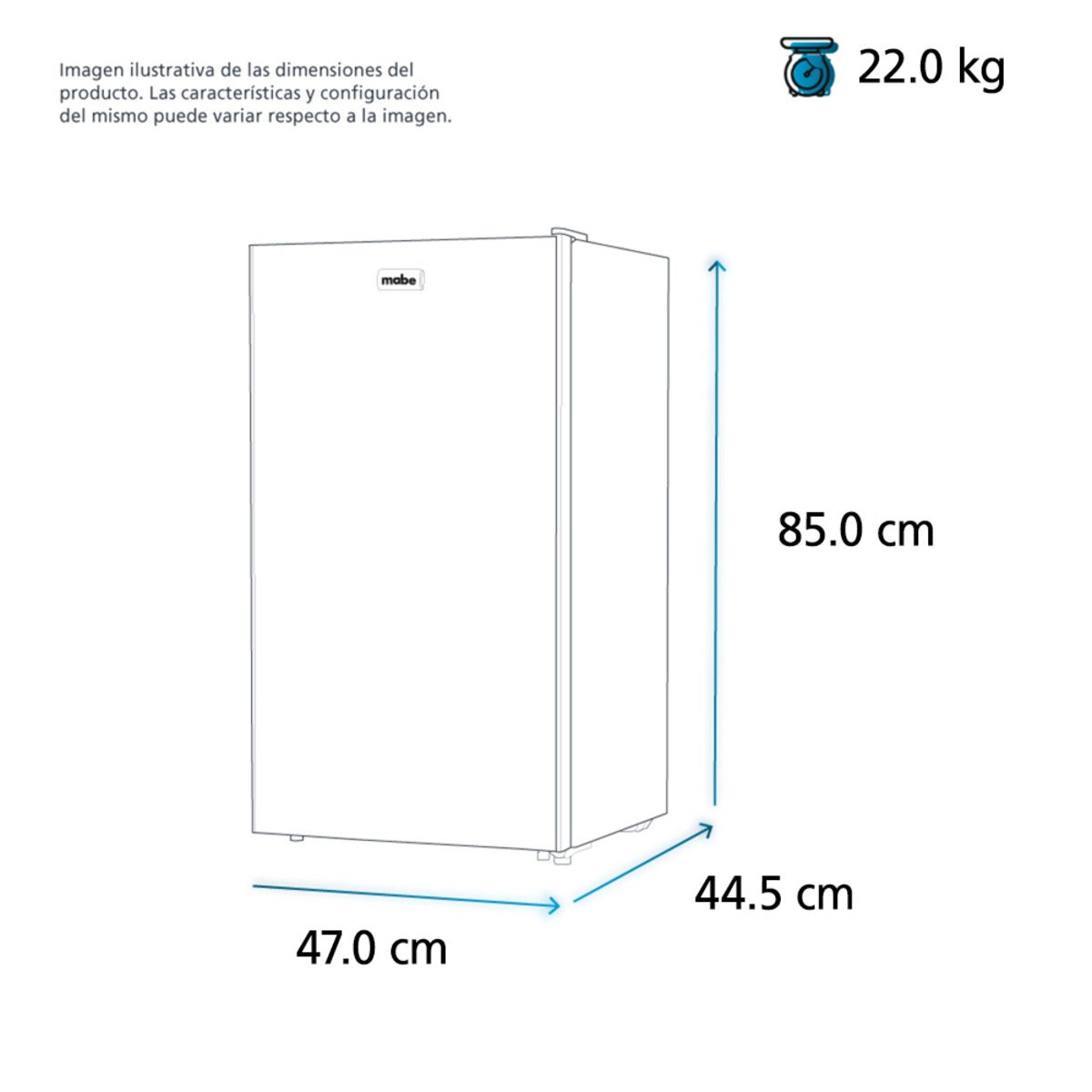 Refrigerador Mabe Modelo Rmf0411ymxs1 - vista oficial del producto